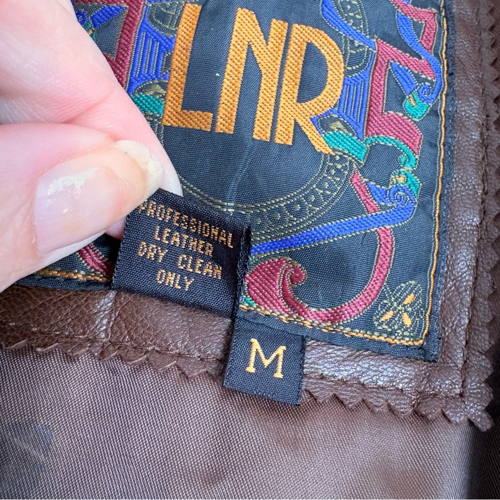 💚LNR Vintage Brown Leather Coat - Picture 7 of 9